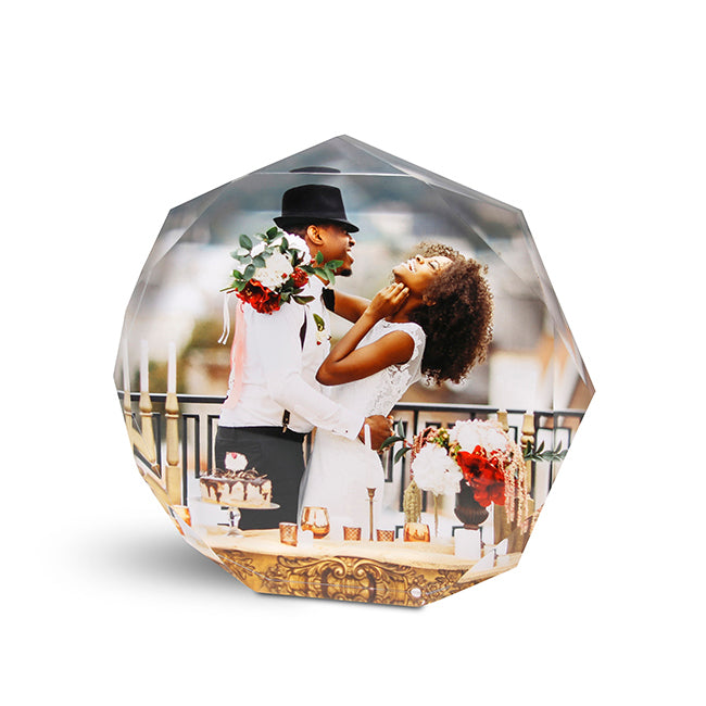 7.5" x 7" Beveled Octagon Photo Block
