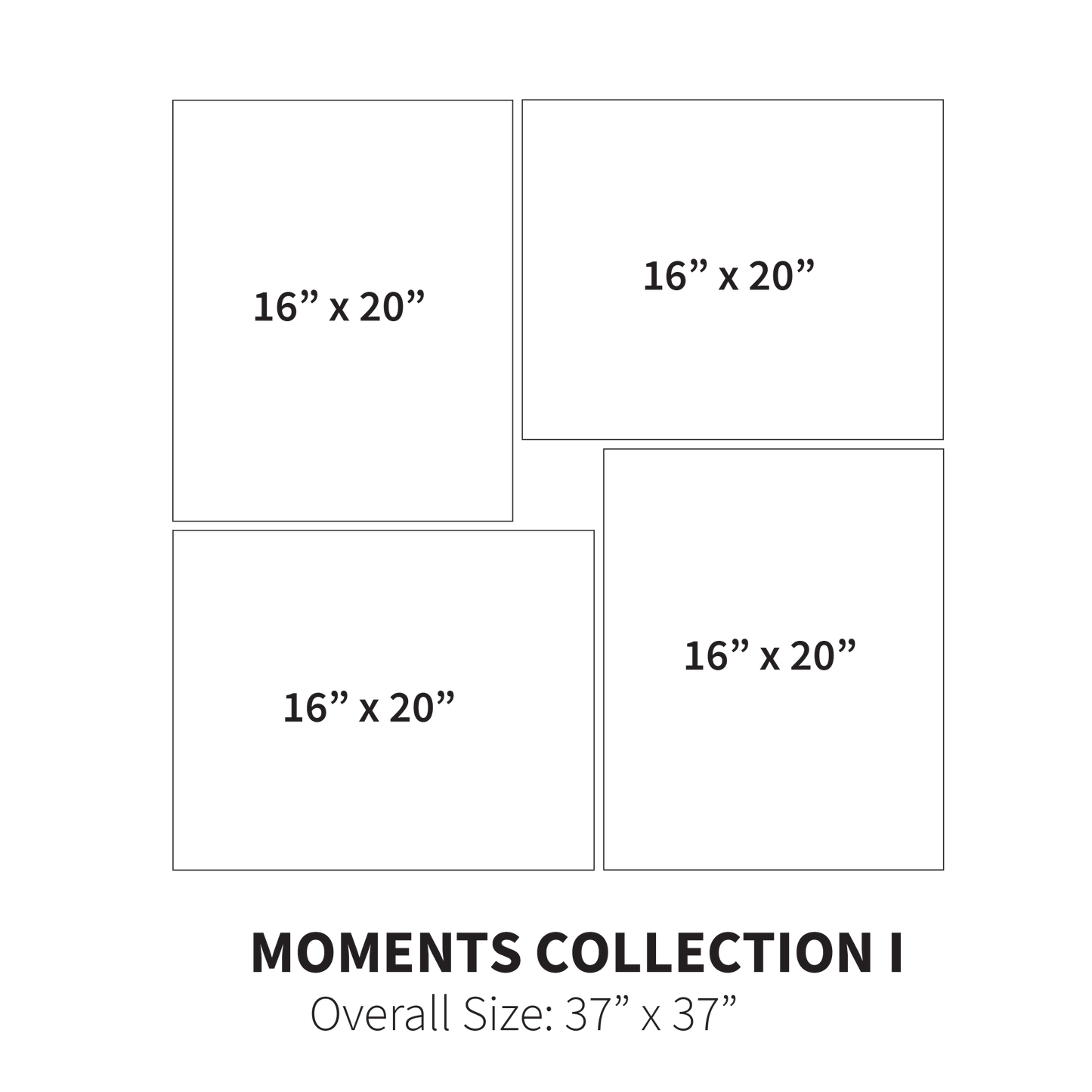 Moments Collection I (Overall Size: 37" x 37")