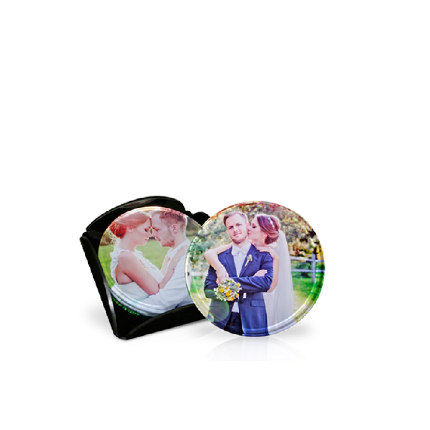 4x4 Round Coaster Set (4, includes holder)