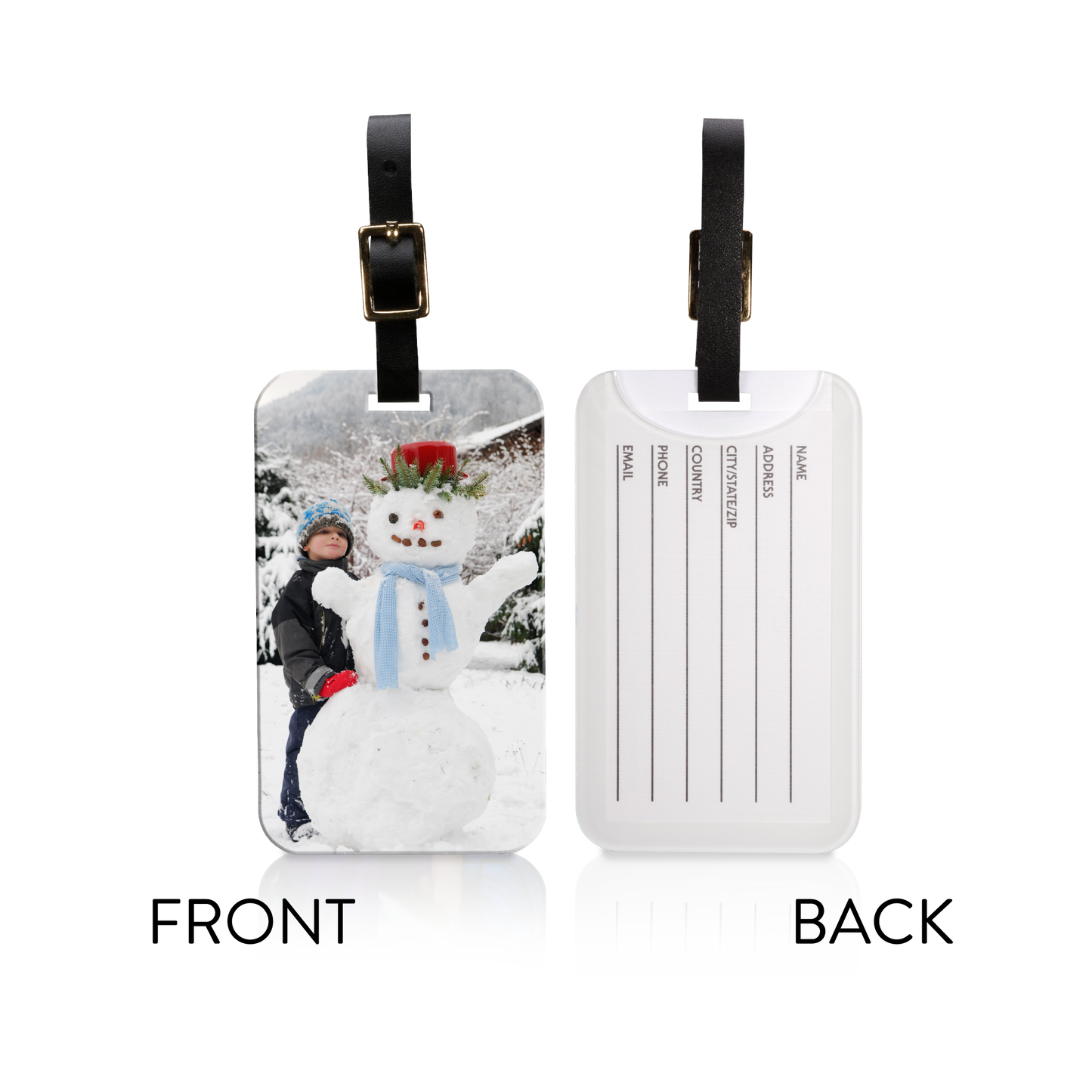 2.375" x 4" Luggage Tag with Card Insert