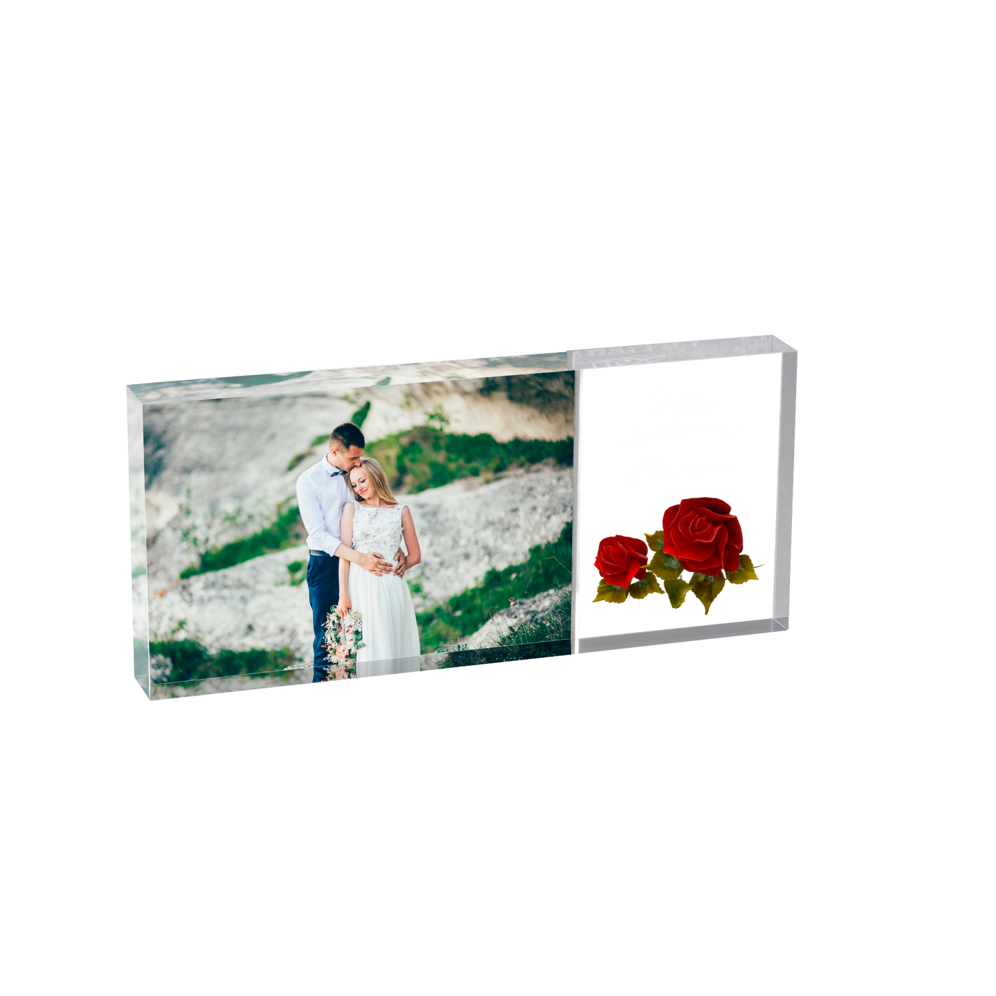 4" x 9" Timeless Rose Photo Block