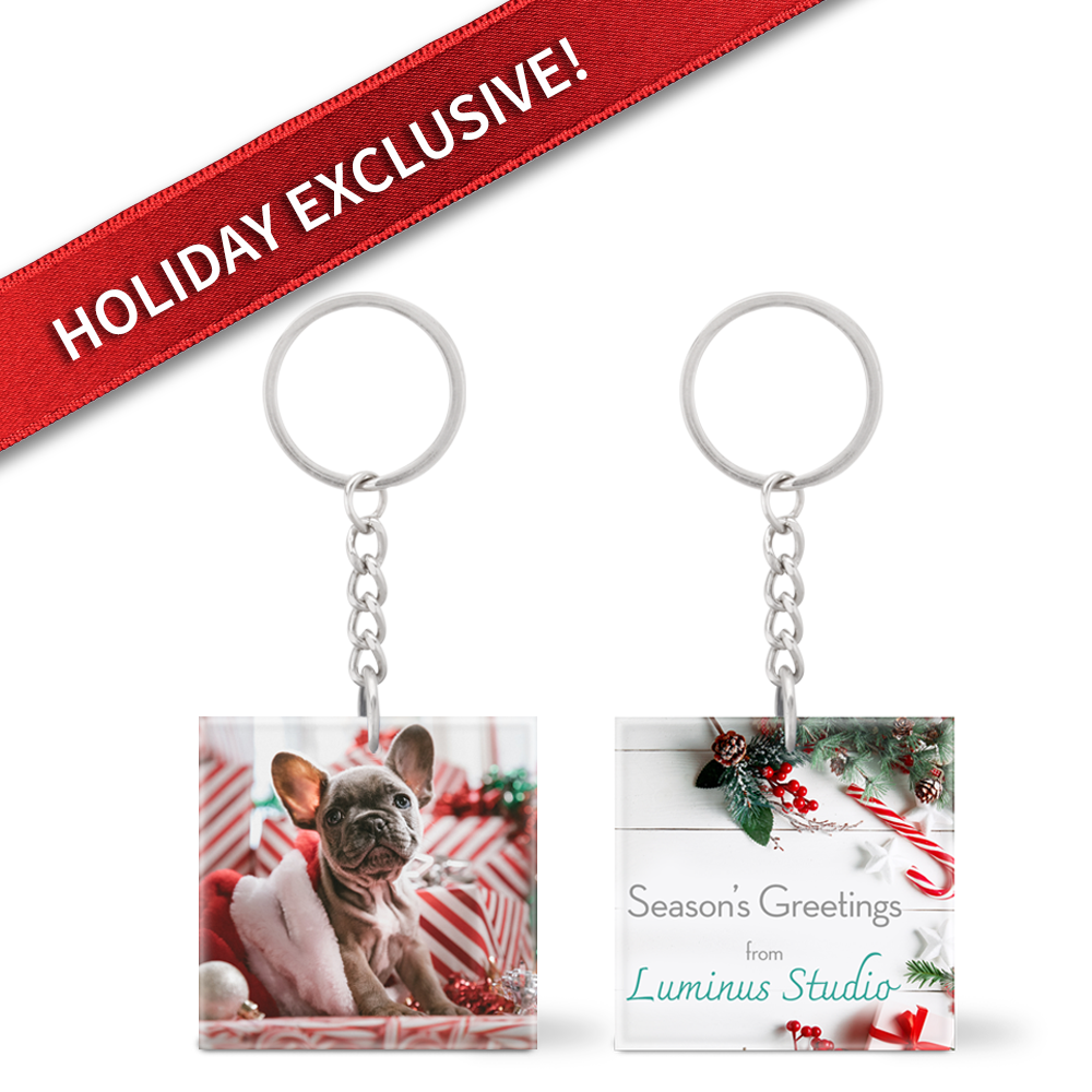Holiday 1.8" x 1.8" Square Keychain
