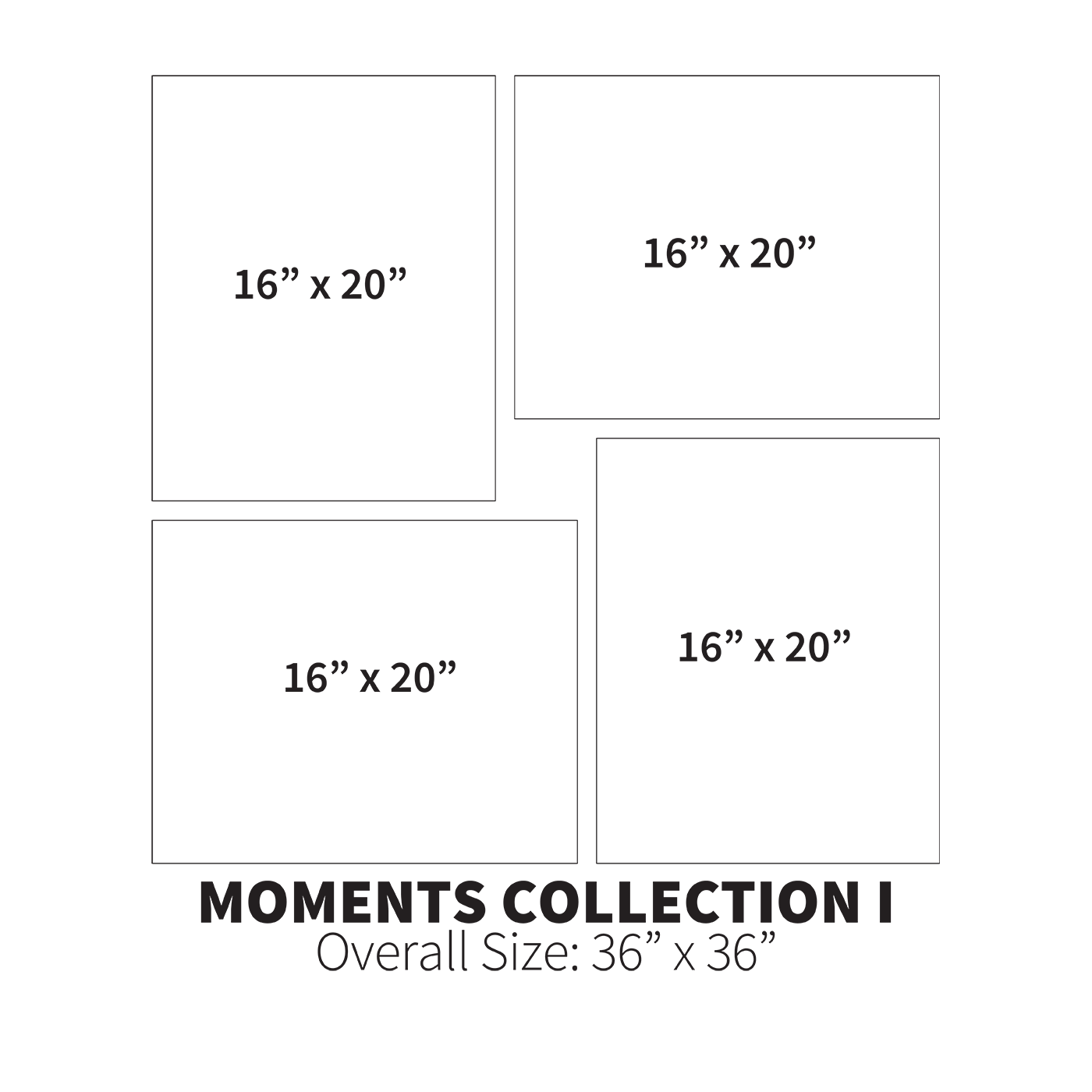 Moments Collection I (Overall Size: 36" x 36")