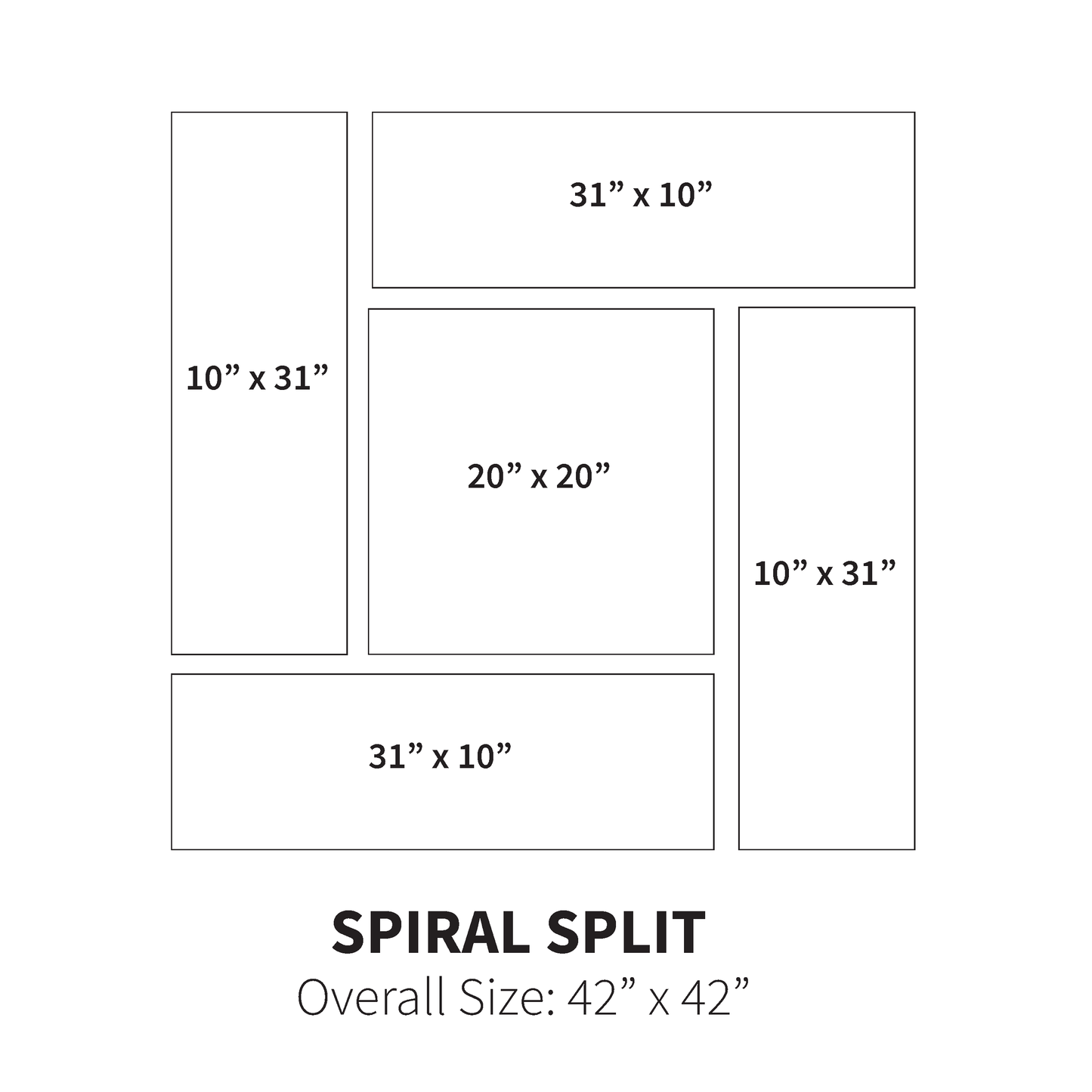 Spiral Split (Overall Size: 42" x 42")