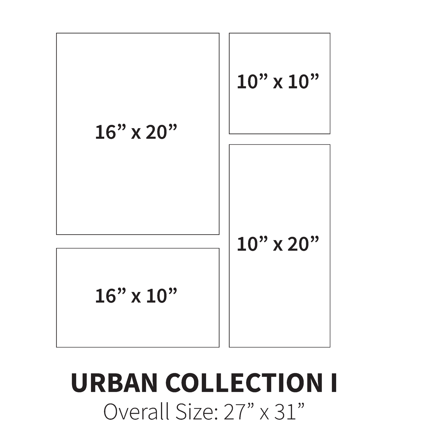 Urban Collection I (Overall Size: 27" x 31")